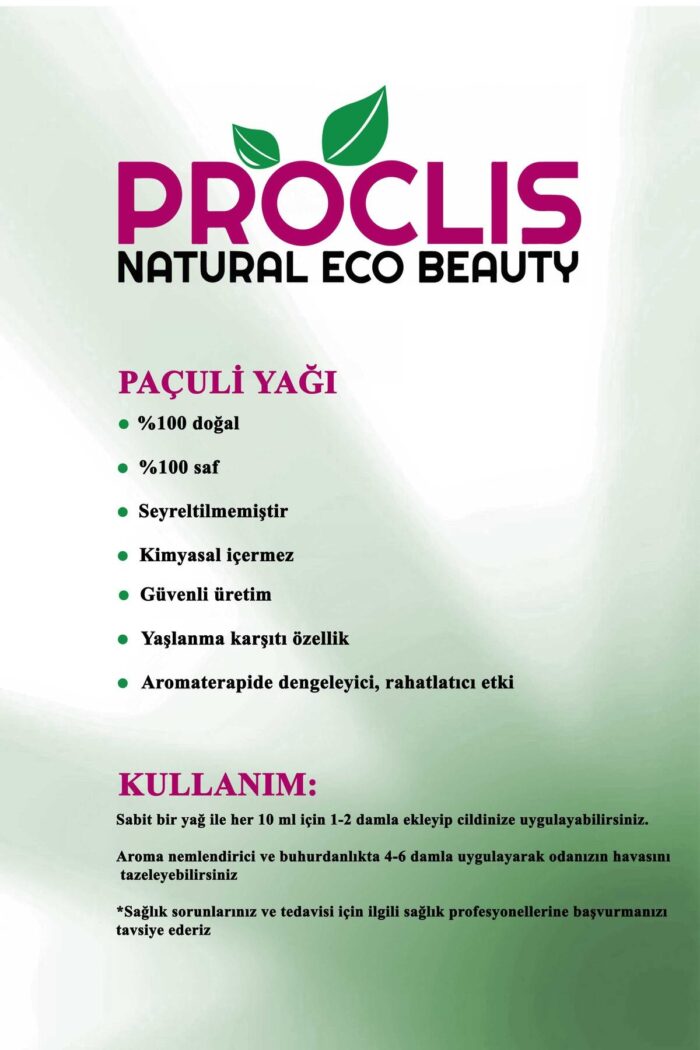 Paçuli Uçucu Yağı, %100 Saf, 10 ml, 2 Adet, ( Patchouli Oil )