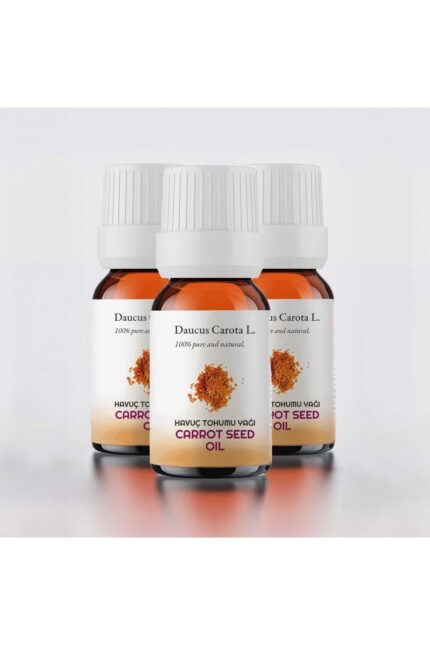 Doğal Havuç Tohumu Yağı, Cam Şişe 10 ml, 3 Adet