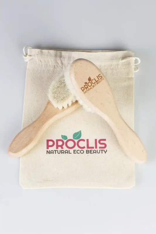 Bebek Saç Fırçası-Yeni Doğan Çocuklar Için Doğal Keçi Kılı Fırçası