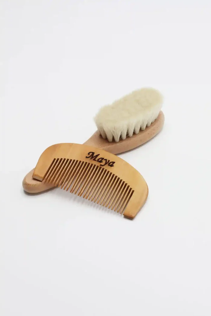 Çocuk Saç Fırçası-Çocuk Tarağı-Doğal Keçi Kılı Fırçası