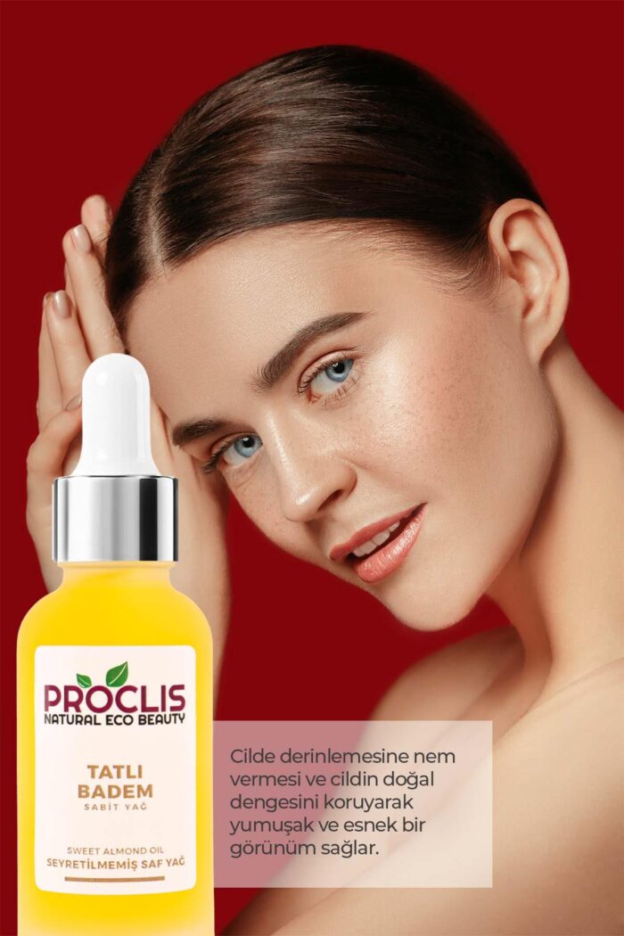 Proclis tatlı badem yağı sabit badem yağı Sweet Almond Oil Prunus Amygdalus Dulcis 30 ml