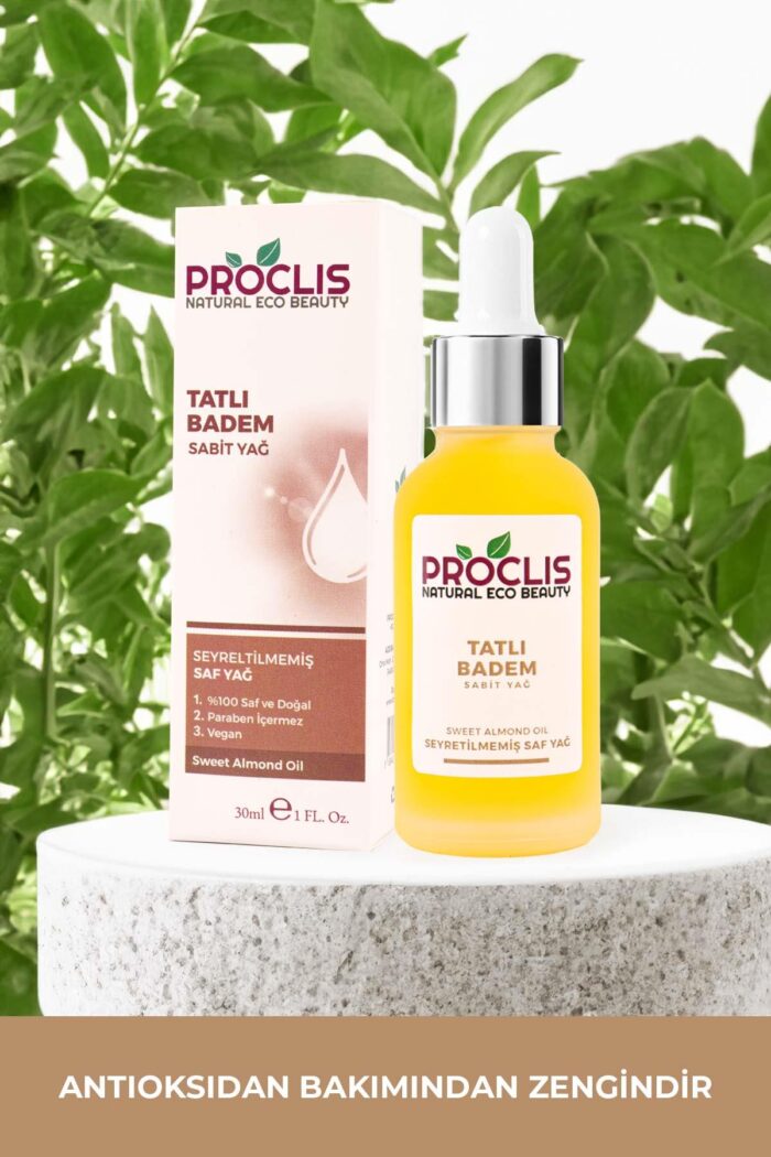 Proclis tatlı badem yağı sabit badem yağı Sweet Almond Oil Prunus Amygdalus Dulcis 30 ml