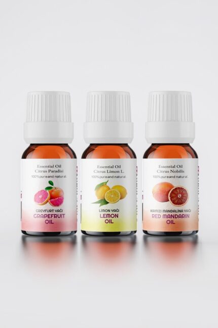 En Sevilen Aromaterapi Uçucu Yağları Paketi ( Limon Greyfurt Kırmızı Mandalina 10 ml )