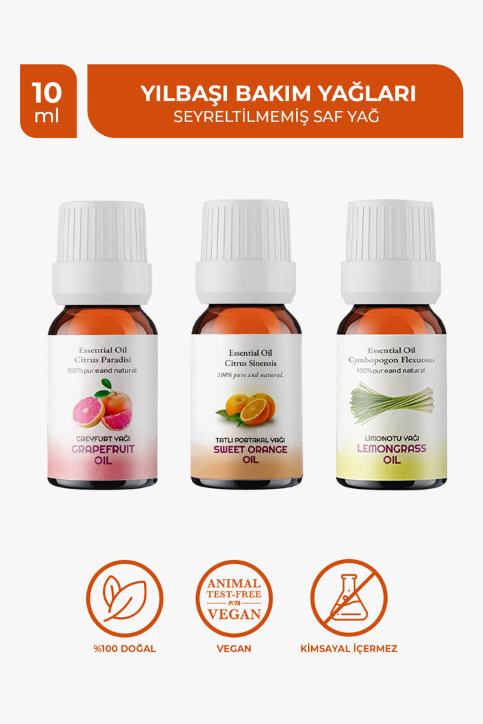 PROCLİS Yılbaşı Bakım Yağı Seti/Yılbaşı Hediyesi (Tatlı Portakal-Greyfurt-Limonotu 10 ml) - Görsel 4