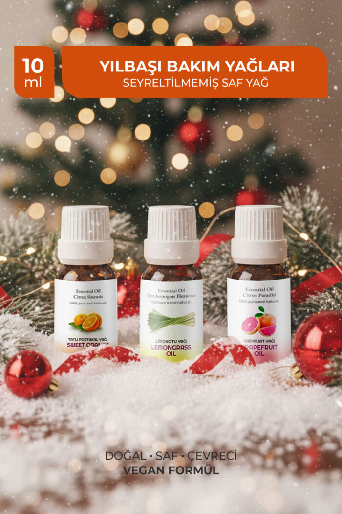 PROCLİS Yılbaşı Bakım Yağı Seti/Yılbaşı Hediyesi (Tatlı Portakal-Greyfurt-Limonotu 10 ml) - Görsel 5